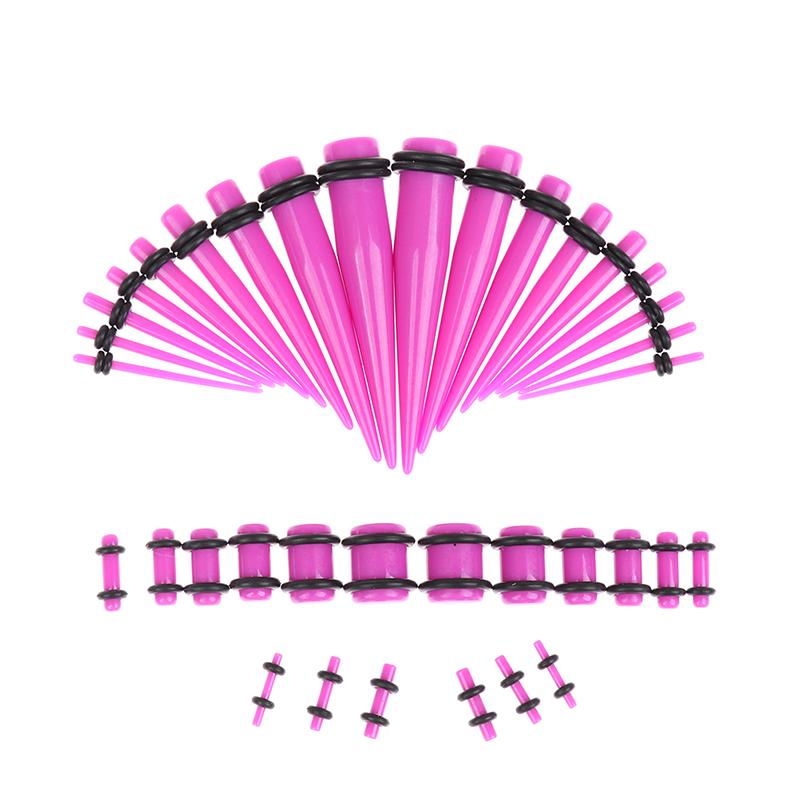 36Pcs Ear Gauge Taper And Plug Stretching Kit Ear Flesh Tunnel Expansion 14G-00G