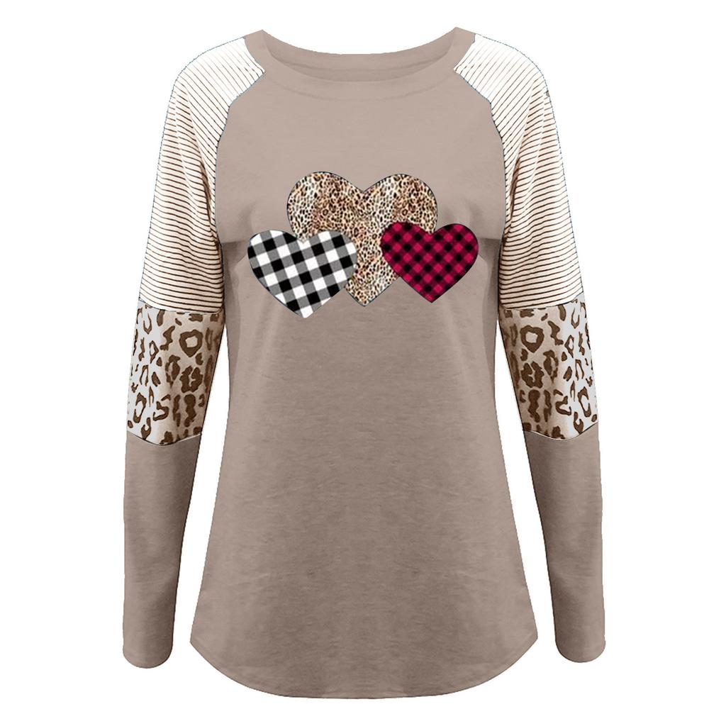 Весенне-осенняя женская блузка с длинным рукавом, повседневный свободный топ с круглым вырезом