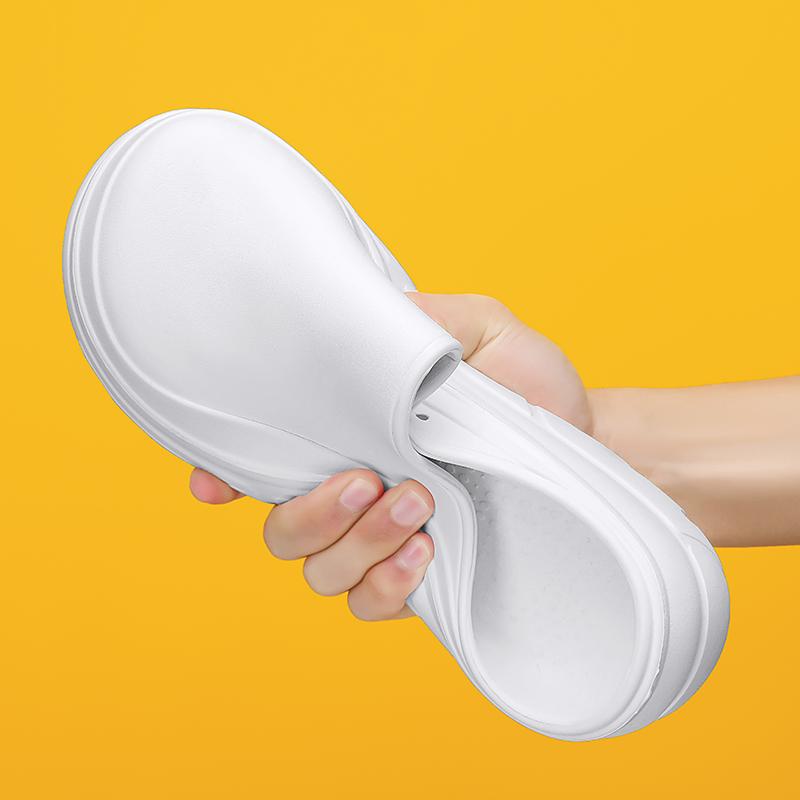 Летние мужские новые тапочки для улицы, противоскользящие, для хайкинга, на платформе, водонепроницаемые, женские, цельнолитые поварские туфли из ЭВА