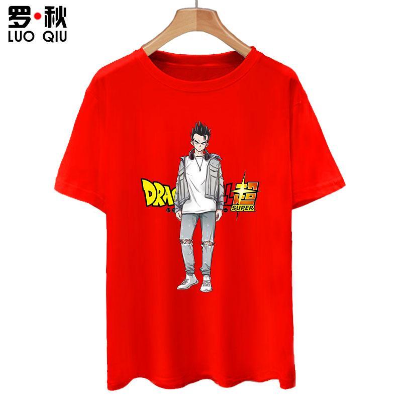 Dragon Ball Joint Name Wukong Vegeta Riman Peripheral Ins Short Sleeve TShirt Mens and Womens Cotton Short Sleeve Clothing