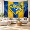 Warrington Wolves Wall Tapestry, Soft Fabric Wall Hanging, Decorative Backdrop For Bedroom Home Wall Art