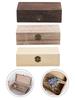Rectangular Wooden Storage Box Retro Buckle Wooden Box Clamshell Wooden Gift Case Jewelry Ring Desktop Vintage Decoration Crafts