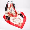 New Silk Printed Scarves Women'S 90Cm Satin Square Scarf
