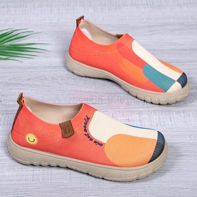 Модные трендовые повседневные туфли 2025 Новые расписные мягкие туфли на толстой подошве, противоскользящие, повседневные туфли-одноноски для женщин Zapatillas De Deporte