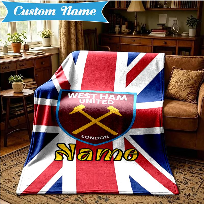 Custom Name hammer Crest Blanket Lightweight Ideal Bedding Blanket Perfect for Travel, Camping, Living Rooms, Sofas, Christmas gift