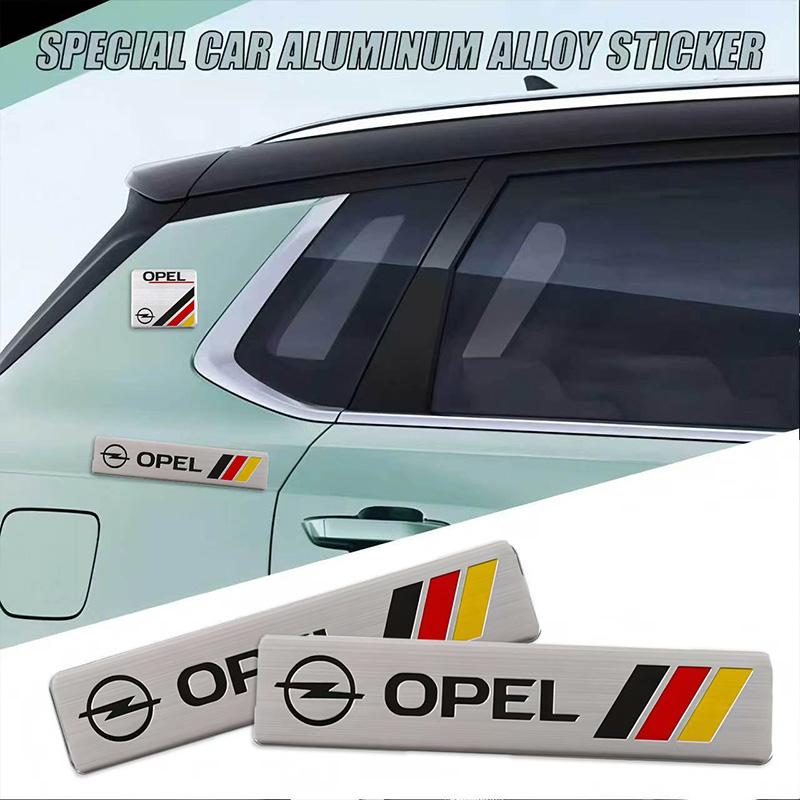 AABEE1 Aluminum car badge stickers can be freely pasted on the car body For Opel Insignia Astra Antara Meriva Zafira H G Corsa