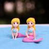 Kawaii Mermaid Figurines Mini Cartoon Mermaid Aquarium/Desk Decorations Children DIY Micro-landscape Accessories