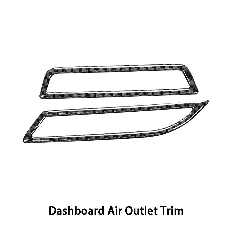 Углеродное волокно, центр управления, воздуховыпускное отверстие, внутренняя отделка, наклейка, украшение, стильные аксессуары для автомобиля Volkswagen Golf 7