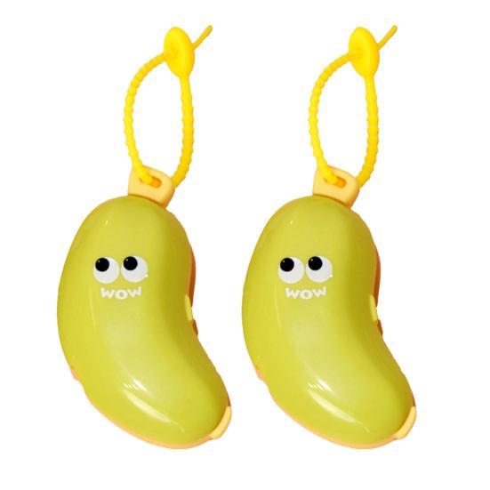 Banana Toothbrush Case Portable Toothbrush Organizer with Silicone Toothpaste Dispenser Hanging Travel Toothbrush Box for Home Use Vacation Camping