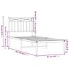 VidaXL Metal Bed Frame with Headboard Black 80x200 Cm 373682