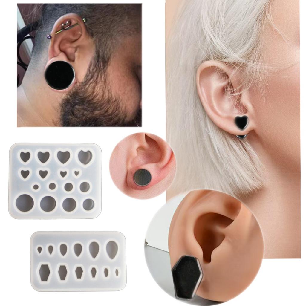 2 шт. Серьги из эпоксидной смолы, привлекающие внимание готические серьги, форма для пирсинга, подвески для ушей, силиконовые формы для любителей рукоделия