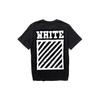 Off-White Hand-Painted Box Print Round-Neck Short Sleeve T-Shirt Unisex Tops Black OMAA002F161850101001