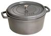 Staub Cocotte Round Grey Large Hand Литой эмалированный горшок IH Совместимый с японским La Cocotte Round "Pico 34 см" [Авторизованный продукт] 40510-308