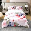 Blueberries Duvet Cover Sets Queen King Lightweight Quilt Covers Bedroom Decor Farmhouse Summer Fruits Bedspread Covers No Quilt