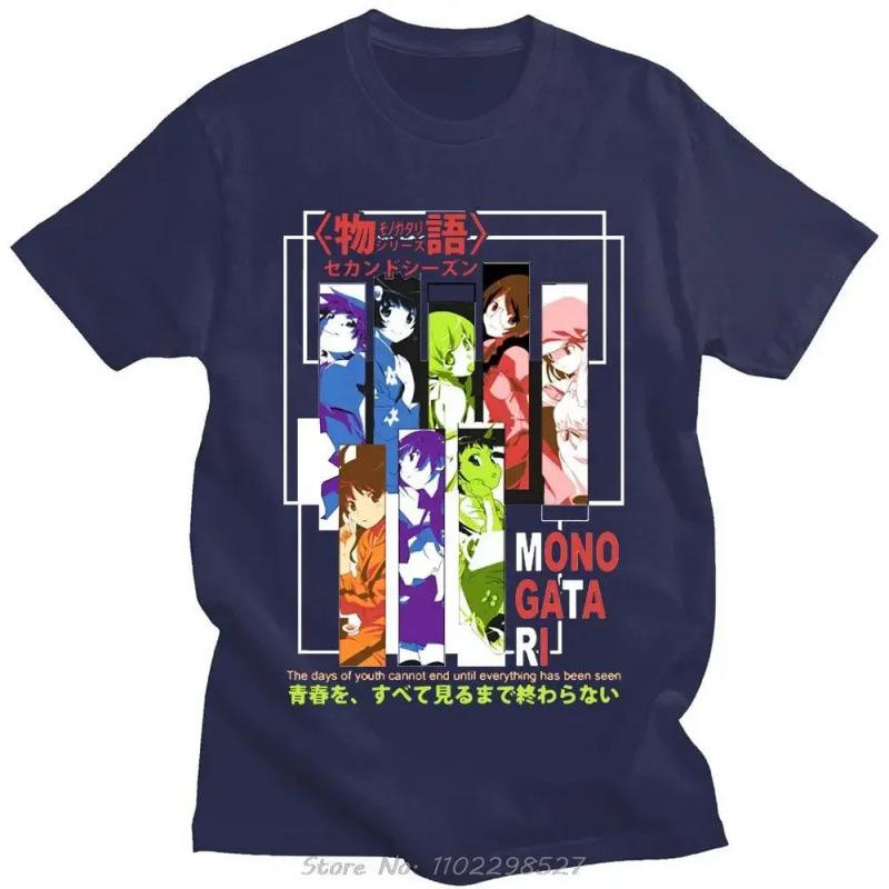 Fashion Women T-Shirt Japanese Manga Monogatari Series Graphic Print T
