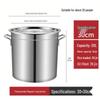 Lianmei Commercial 201 Stainless Steel Thickened Stockpot with Lid