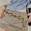 Vintage Ethnic Simian Waist Chain Butterfly Accessories Chain Dress Premium Metal Skirt Decorative Belt