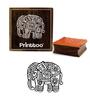 Printtoo Elephant Design Diary Card Brown Wooden Rubber Stamp Square Block-2 X 2