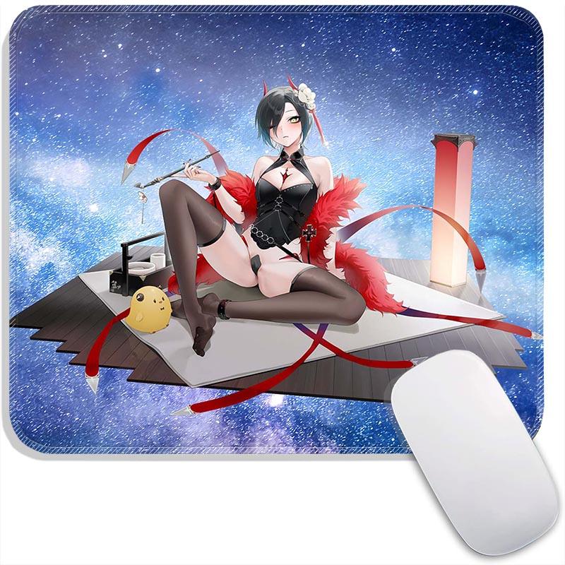 Стандартная игровая поверхность для мыши Аниме Azur Lane Ульрих Эльзас Азума Маленькая игровая поверхность для мыши Дорожная подкладка для мыши Плимут Нескользящие офисные коврики для мыши