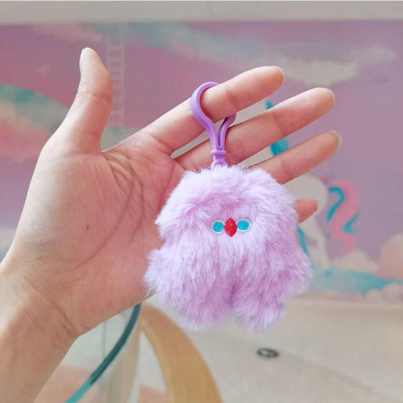 Adorable Plush Toy Keychain Cute Cartoon Animal Doll Colorful Soft Gift