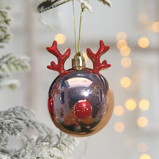 Подвеска в виде елочного шара. Полезное украшение. Изысканный кулон в виде елочного шара. Мультяшное животное. Рождественская вечеринка. Подвеска в виде шара.