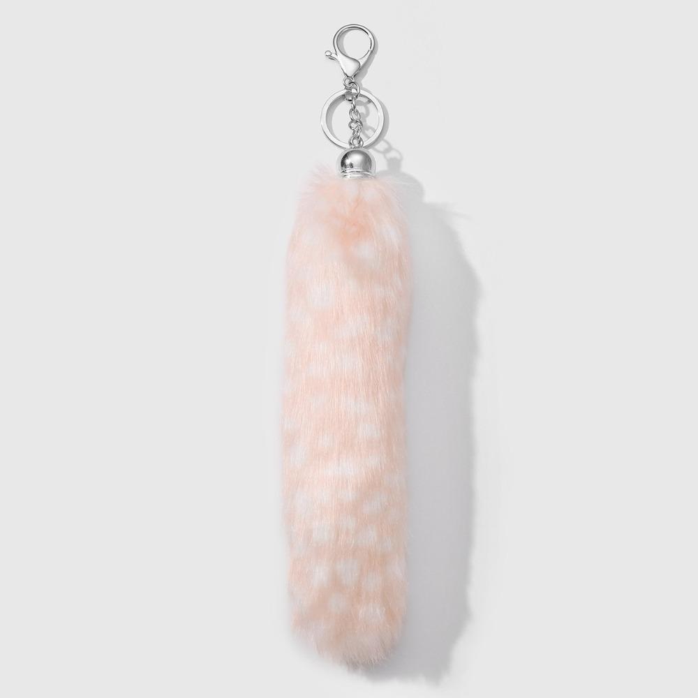 Retro Tail Hanging Keychain Long Hair Plush Tail Keyring Sweet Cool Bag Charms Purse Handbag