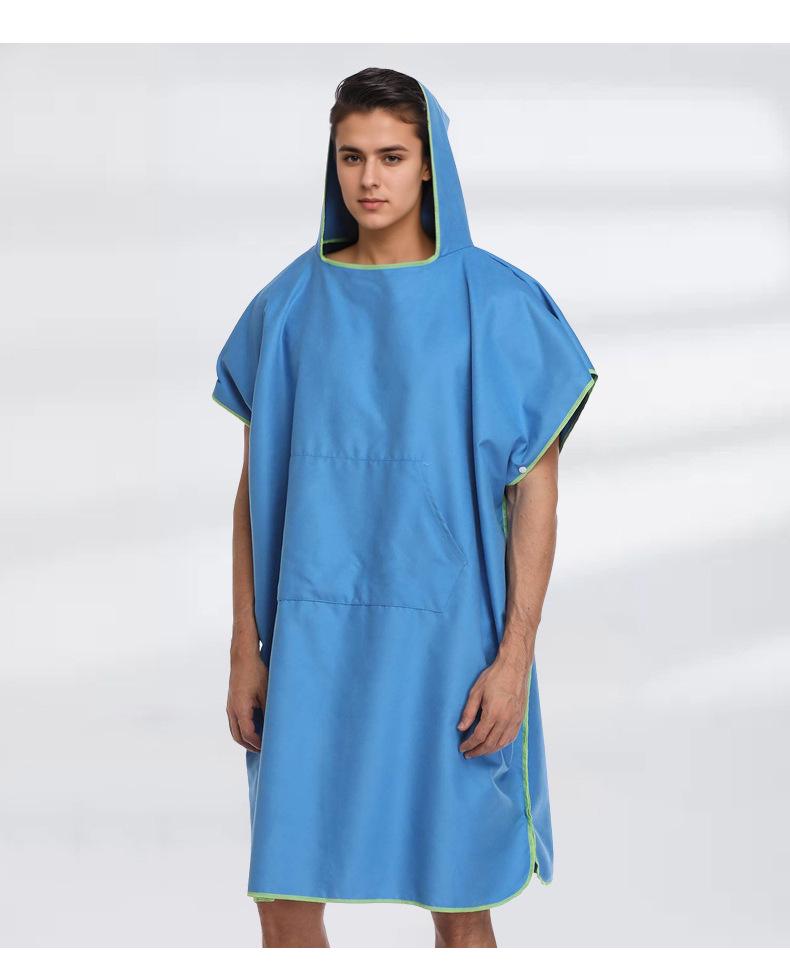 Взрослое пляжное полотенце/накидка из микрофибры с капюшоном для быстрого высыхания