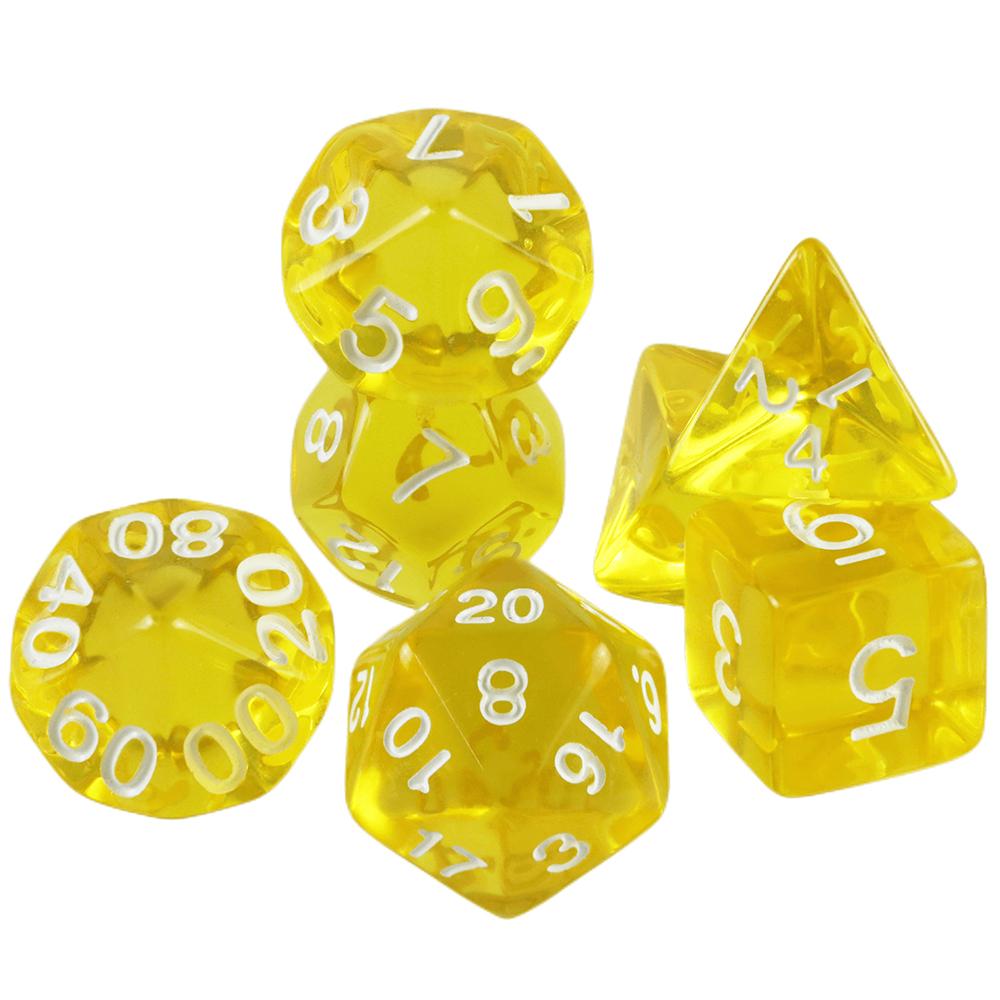 Polyhedral Dice Se Candy Color DND Dice for Transparency D4-D20 Multi Sides Dice for Board Game