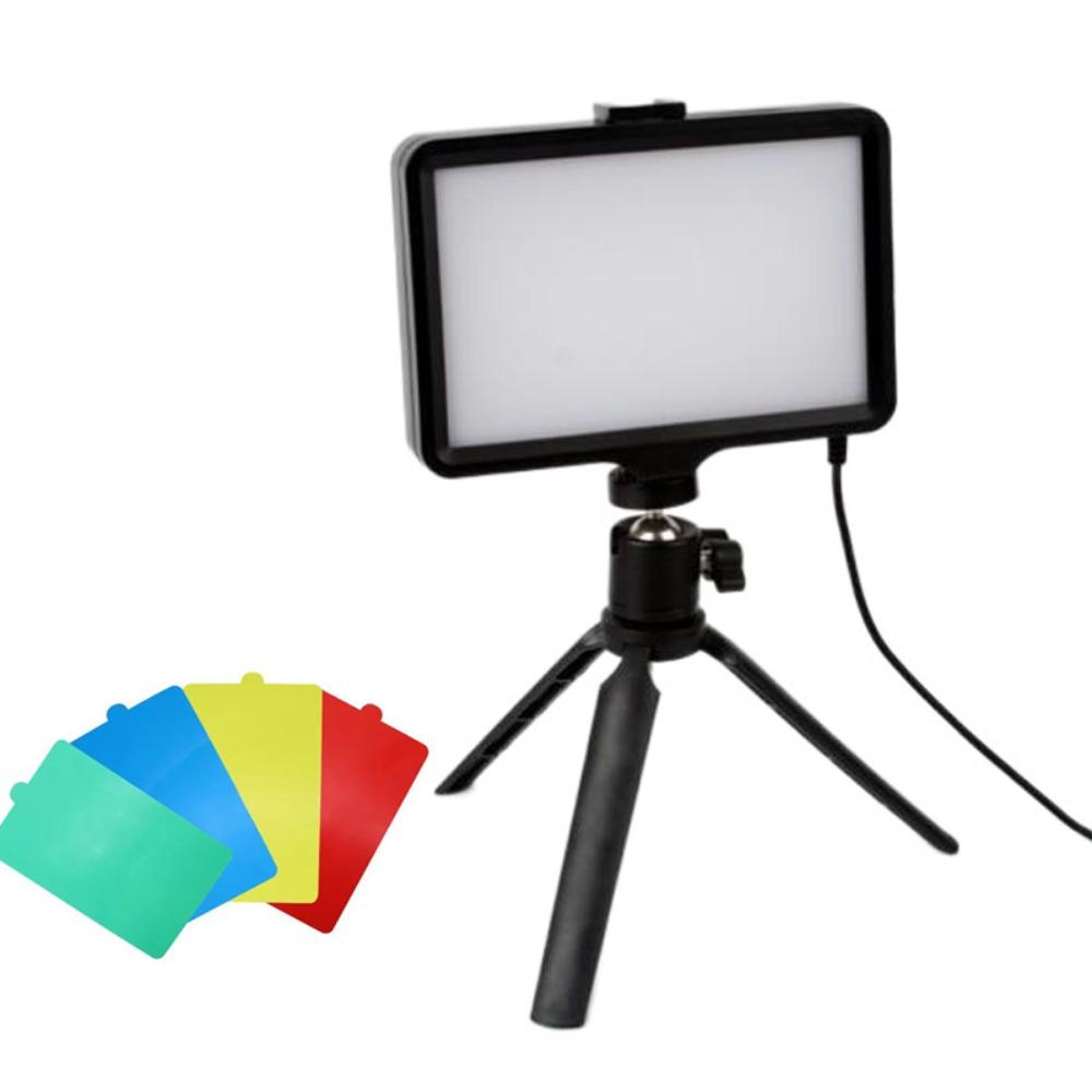 With Tripod LED Photography Video Light 4 Color Cards Photography LED Light  Toning