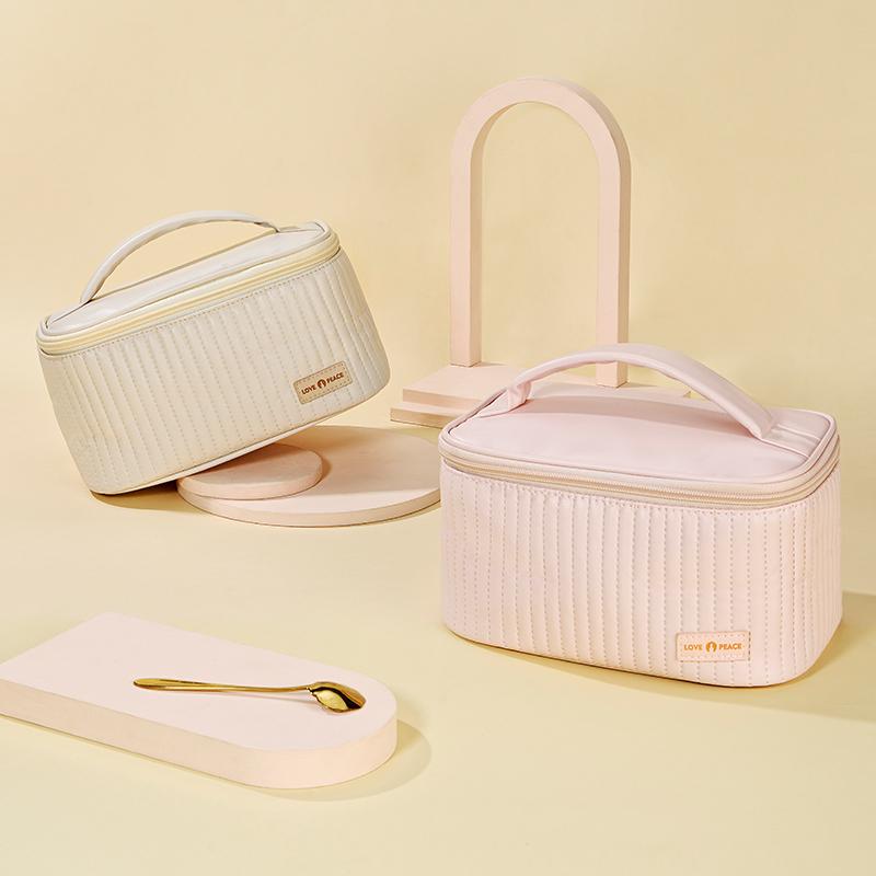 Fashion Small Top-handle Cosmetic Bag Travel Portable Toiletry Bag Outdoor Storage Bag Women Makeup Case Cosmetic Pouch