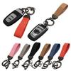 Simple PU Leather Keychain Unique Women Men Car Keyring Antilost Key Holder Unisex PU Leather Car Keychain