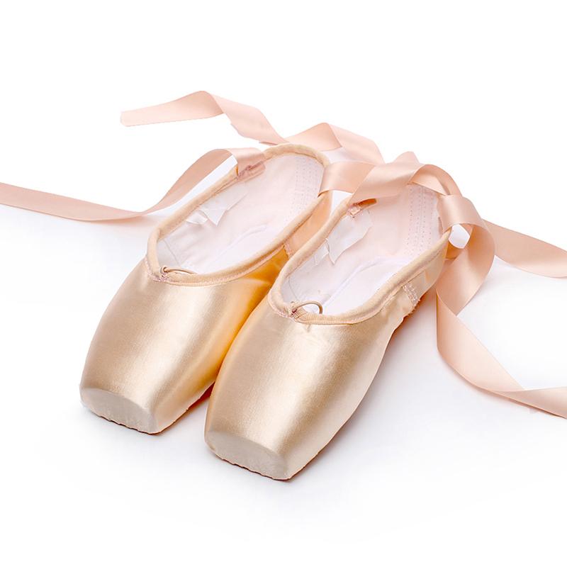 Женские балетные танцевальные туфли с профессиональным носком, розовые балетные пуанты