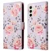 For Samsung Galaxy S24 FE Case RFID Blocking Flower Leather Phone Cover