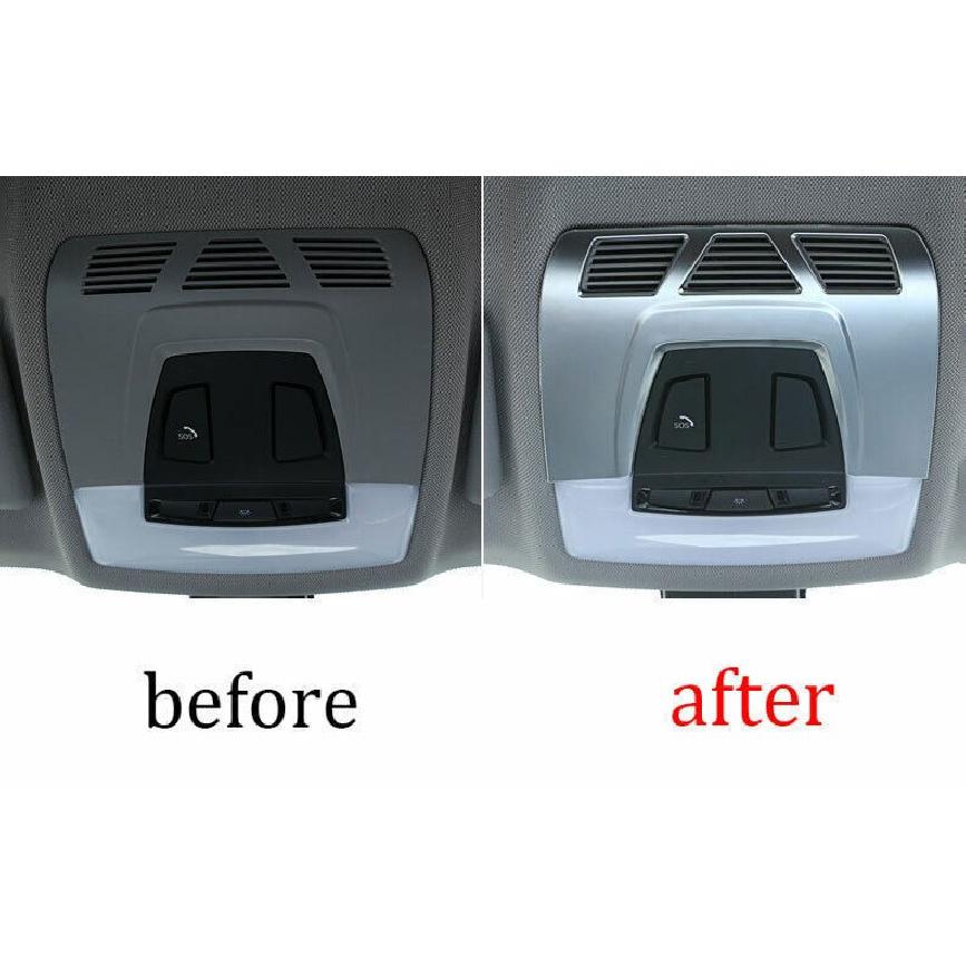Front Reading Light Lamp Frame Trim For BMW 3 4 Series GT 2013-2019 Matte Silver