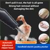 Fully Automatic Handheld Portable Chicken Quail Feather Removal Poultry Plucker Defeathering Tool Machine Electric Hair Remover