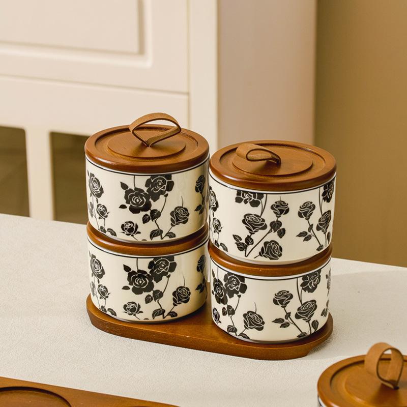 Хранение чая Керамическая емкость для хранения бытовая герметичная с высоким уровнем внешнего вида банка для кофе хранение продуктов