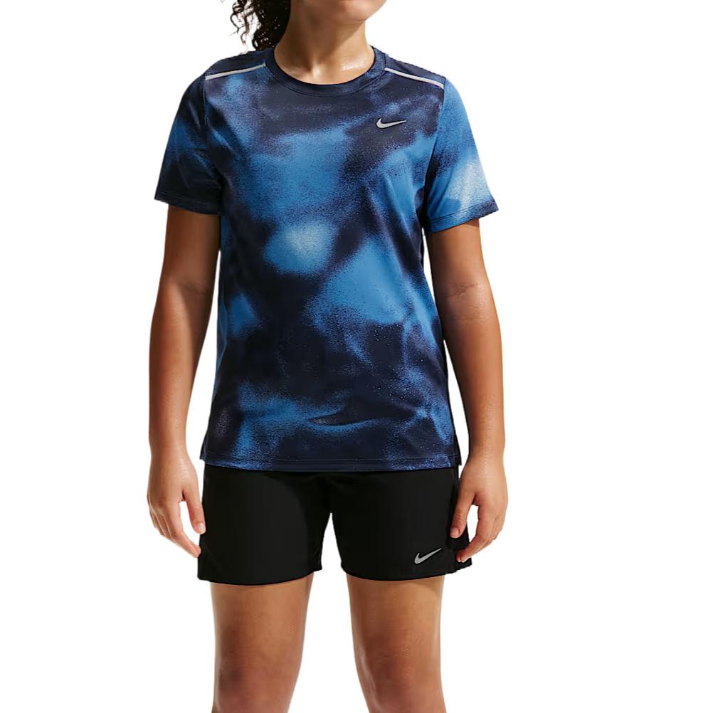 Nike Футболка Miler с круглым вырезом и коротким рукавом, градиентная, детские топы IO3390-497