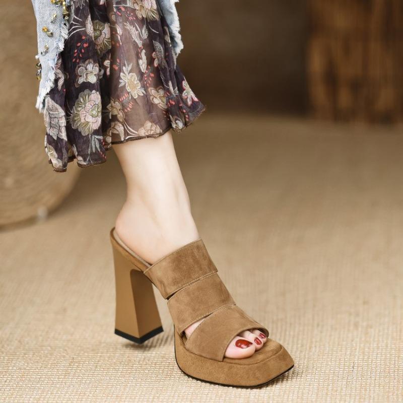 Модные женские босоножки на высоком каблуке, летние новые черные туфли на крючках, женские модные босоножки на платформе с пряжкой и ремешком