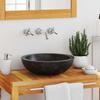 VidaXL Sink Black Marble Natural Stone Hand Basin Bathroom Sink 142774