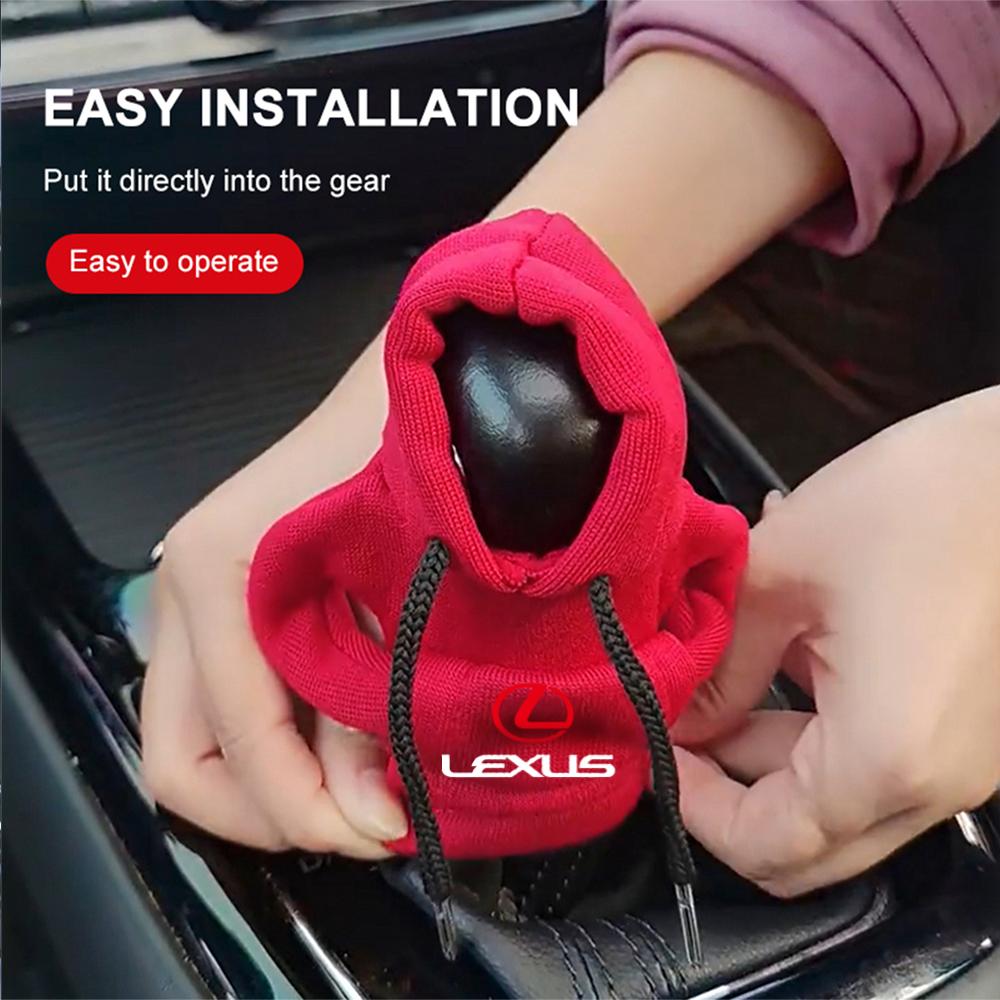 EAV3 2026 Hot Interior Stickers Car Hoodie Gear Shift Knob Cover Protective Case Auto Interior Accessories For Lexus LS LC IS350 ES30