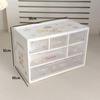 Korean-Style Six-Grid Transparent Desktop Storage Box for Jewelry and Dorm Rooms