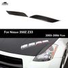 JDM Style Real Carbon Headlights Eyelids Car Decorative Stickers for Nissan 350Z 2003 2004 2005 2006 Front Lamp Eyebrows Z33