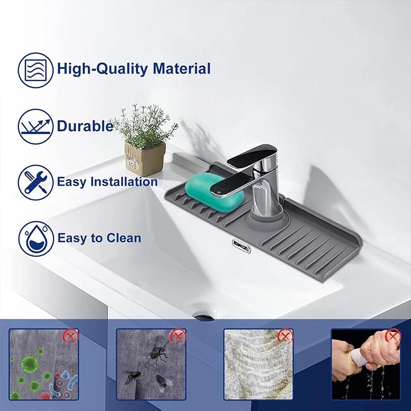 Силиконовая накладка на кухонную раковину, защищающая от брызг и слива воды, накладка на кран, защищающая от брызг, аксессуары для ванной и кухни