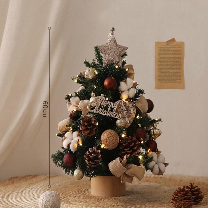 Mini Christmas Tree Decor Desk Window Display PE PVC Snowy Xmas 45cm 60cm 90cm