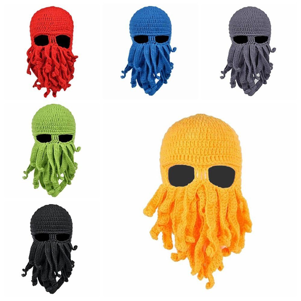 Балаклава Шапка Животное Ктулху Хэллоуин Лыжная Шапка Модная Вязаная Шапка Осень/Зима
