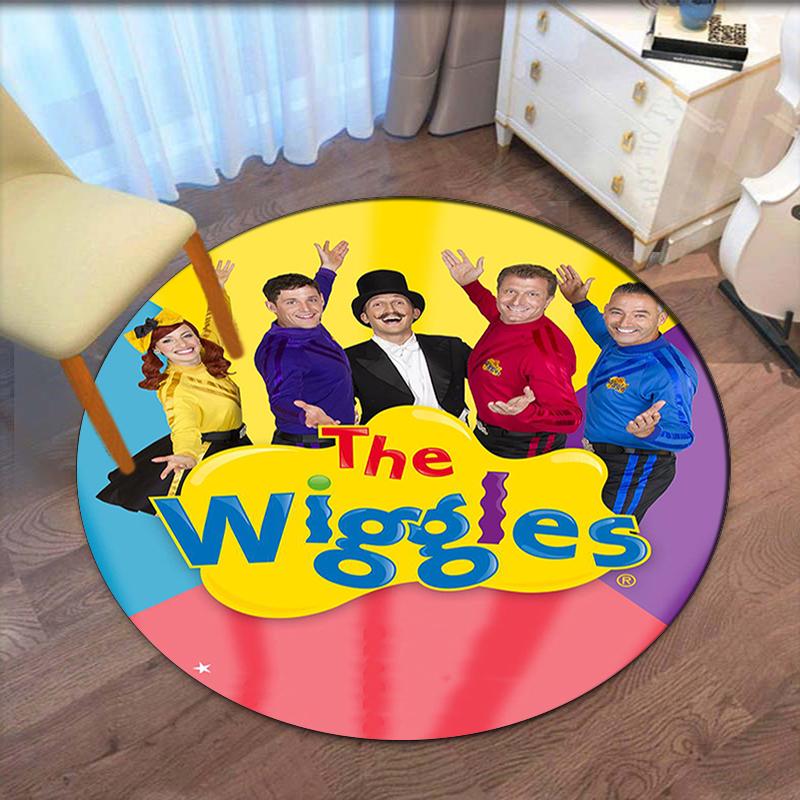 The Wiggles Printed Round Rug Carpet Chair Rug Area Rug Entryway Doormats,for Office Chair Living Room Bedroom Kitchen Room.
