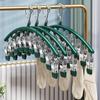 Windproof Stainless Steel Drying Rack with Clips: Multi-Functional for Socks and Underwear