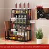 Black 3-Tier Multi-functional Kitchen Countertop Storage Rack