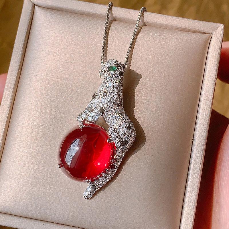 Осенне-зимние украшения Ретро Имитация цвета Сокровище Однотонный Леопард Роскошный Инкрустированный Главный камень 18 * 20