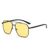 Polarized Sunglasses Men's High-end UV Protection Driving Yellow Lenses Sunglasses Anti-glare Square Fishing Glasses